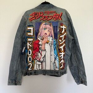 NEW Custom Hand Painted Darling in the Franxx Anime Jacket Men’s Medium